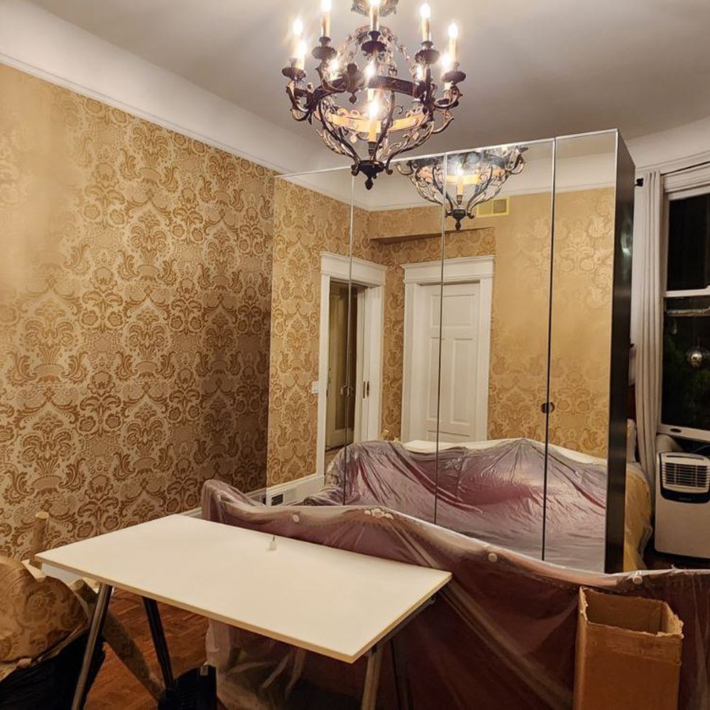 Commercial wallcovering in a polished interior
